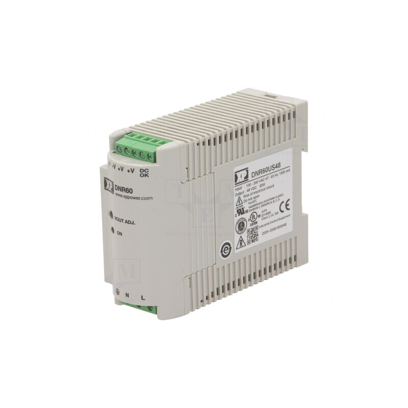 Alimentator pulsatoriu 60W 48VDC pentru șină DIN | Electronic-mag.ro | Componente Electronice