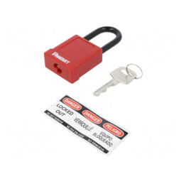 Lacăt roșu cu toartă PSL-8 | Electronic-mag.ro | Componente Electronice