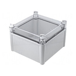 Carcasă Universală Gri Solid 188x188x130mm PC IK08 | Electronic-mag.ro | Componente Electronice