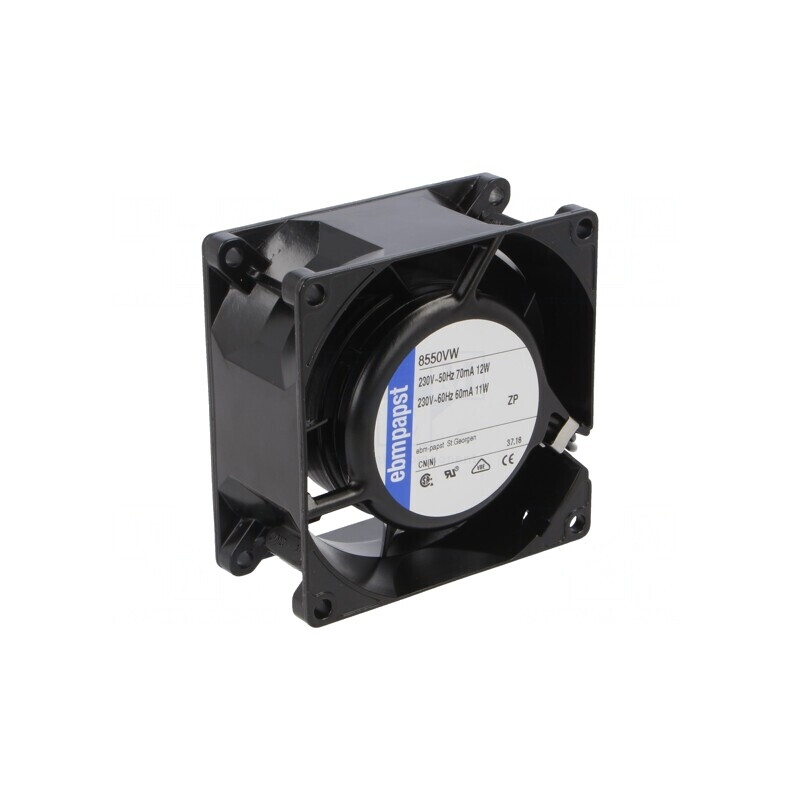 Ventilator axial AC 230V 80x80x38mm 50m3/h 30dBA 50Hz | Electronic-mag.ro | Componente Electronice