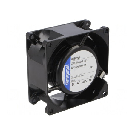 Ventilator axial AC 230V 80x80x38mm 50m3/h 30dBA 50Hz | Electronic-mag.ro | Componente Electronice