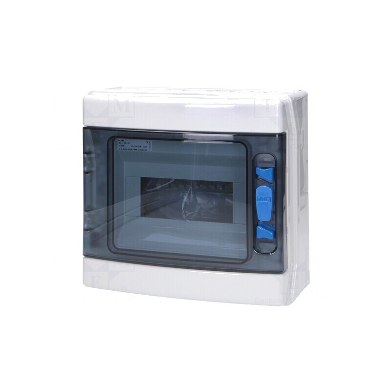 Carcasă pentru aparatură modulară IP65 albă ABS 8 module | Electronic-mag.ro | Componente Electronice