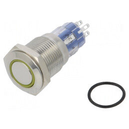Comutator Anti-Vandalism DPDT 3A 250V IP67 ON-(ON) Ambră | Electronic-mag.ro | Componente Electronice