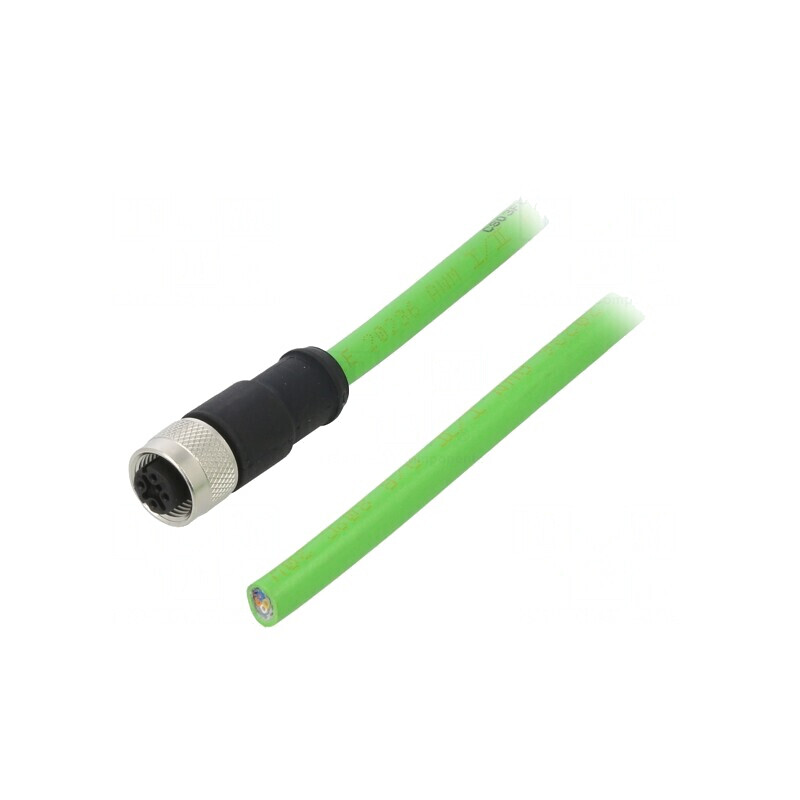Mufă Ethernet M12 4 Pin Mamă 3m PUR IP67 | Electronic-mag.ro | Componente Electronice Mufă Ethernet M12 4 Pin Mamă 3m PUR IP67 | Electronic-mag.ro | Componente Electronice