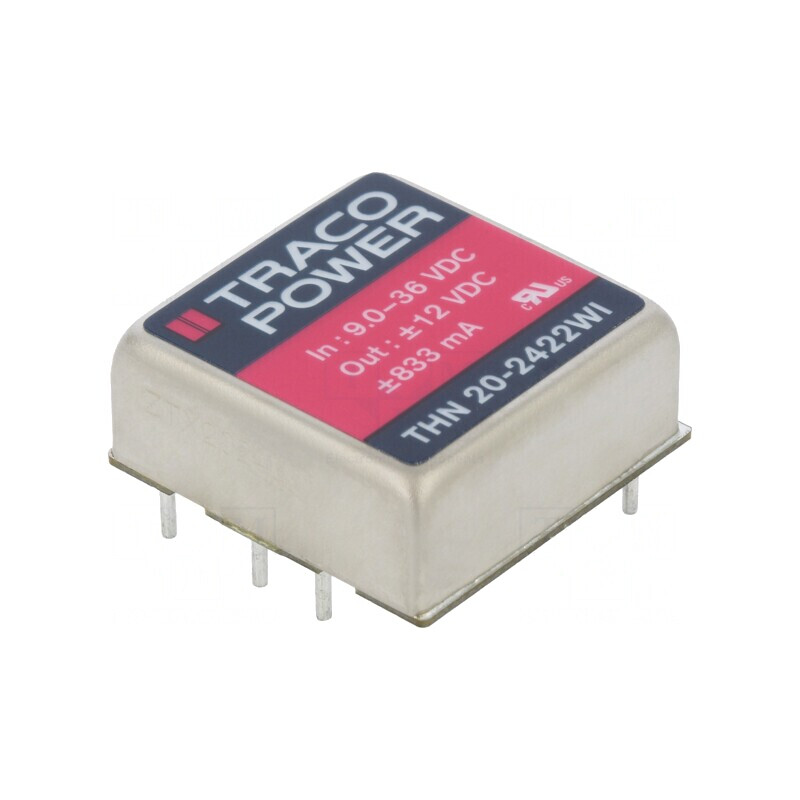 Convertor DC/DC 20W 9-36V la 12V/-12V THN 20-2422WI | Electronic-mag.ro | Componente Electronice Convertor DC/DC 20W 9-36V la 12V/-12V THN 20-2422WI | Electronic-mag.ro | Componente Electronice
