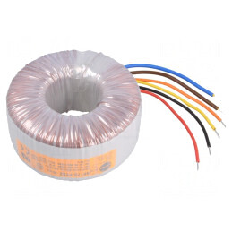 Transformator: toroidal | 300VA | 230VAC | 25V | 25V | 6A | 6A | Ø: 118mm | 55173-P1S2