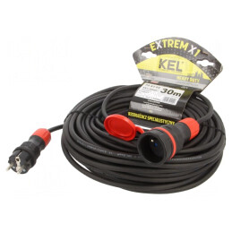 Prelungitor Alimentare 30m Negru 16A | Electronic-mag.ro | Componente Electronice
