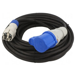 Prelungitor Alimentare Negru 20m 16A | Electronic-mag.ro | Componente Electronice