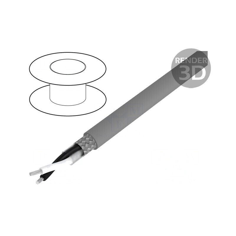 Cablu Alpha Essential C&C 2x28AWG 30,5m Gri Închis PVC 600V | Electronic-mag.ro | Componente Electronice