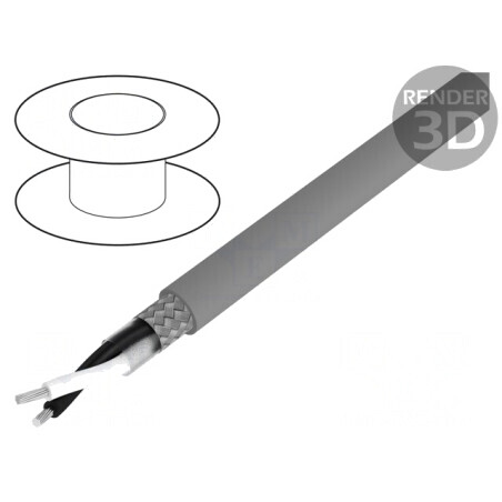 Cablu Alpha Essential C&C 2x28AWG 30,5m Gri Închis PVC 600V | Electronic-mag.ro | Componente Electronice
