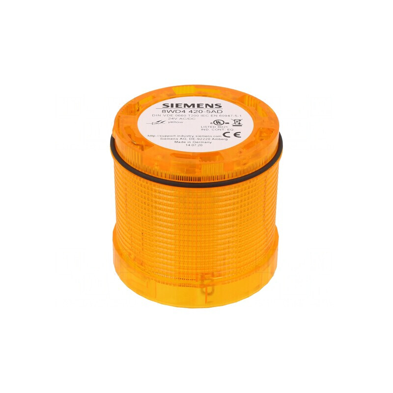 Semnalizator LED Galben 24V IP65 Ø70mm | Electronic-mag.ro | Componente Electronice