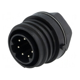 Conector Circular Soclu Tată 7 PIN Nichelat Buccaneer 900