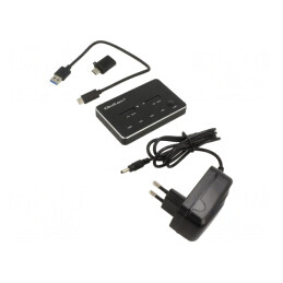 Stație de andocare USB 3.1 neagră | Electronic-mag.ro | Componente Electronice