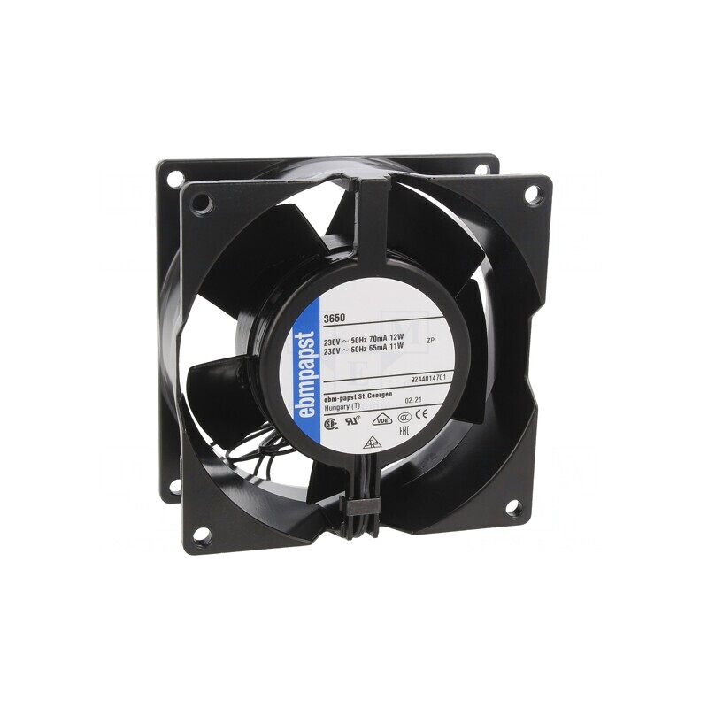 Ventilator AC Axial 230V 92.5x92.5x38mm 75m3/h | Electronic-mag.ro | Componente Electronice