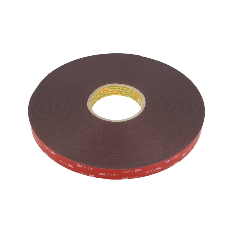 Bandă dublu adezivă acrilică gri 19mm x 33m | Electronic-mag.ro | Componente Electronice