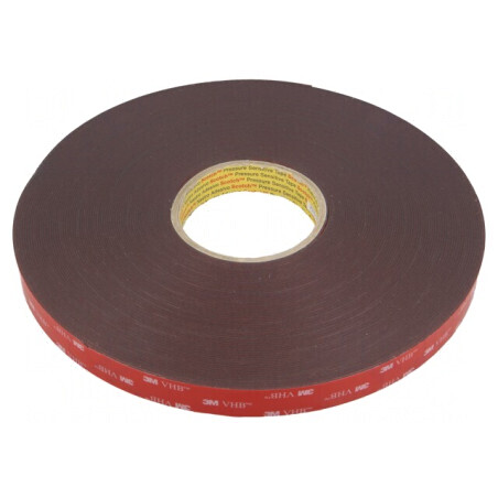 Bandă dublu adezivă acrilică gri 19mm x 33m | Electronic-mag.ro | Componente Electronice