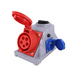 Conector alimentare AC trifazat 32A 400VAC IP44 | Electronic-mag.ro | Componente Electronice