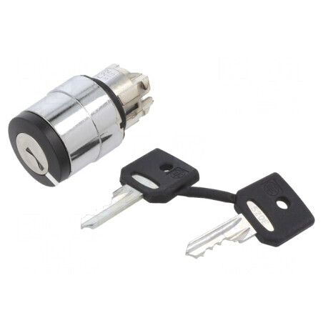 Comutator Rotativ cu Cheie 22mm 2 P poziții Negru | Electronic-mag.ro | Componente Electronice