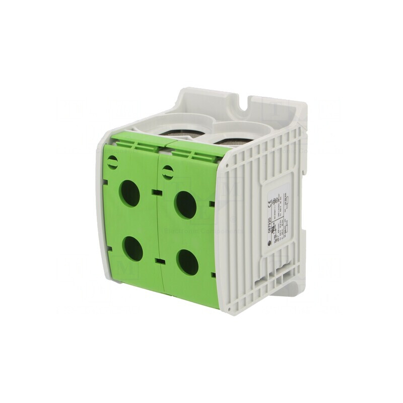 Conector Verde 4 Borne 300mm2 1 Pista 35mm | Electronic-mag.ro | Componente Electronice