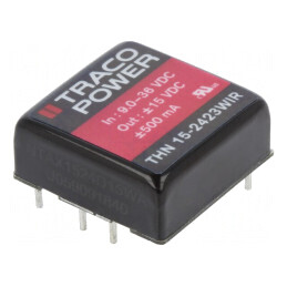 Convertor DC/DC 15W 9-36V la 15V -15V THN 15-2423WIR | Electronic-mag.ro | Componente Electronice