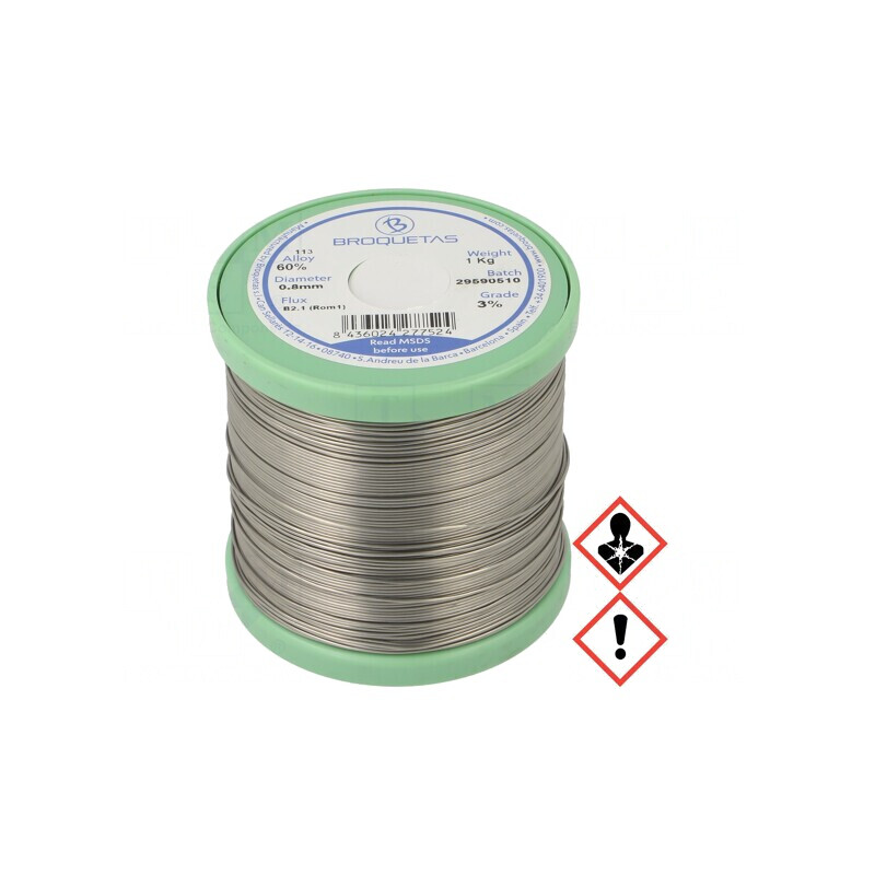 Sârmă de lipit cu plumb 0,8mm 1kg 183-190°C | Electronic-mag.ro | Componente Electronice Sârmă de lipit cu plumb 0,8mm 1kg 183-190°C | Electronic-mag.ro | Componente Electronice