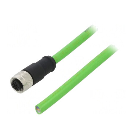 Mufă M12 4 PIN D-Ethernet 5m IP67 | Electronic-mag.ro | Componente Electronice