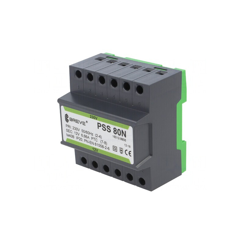 Transformator Alimentare 80VA 230V AC la 12V cu Bandă și Cleme | Electronic-mag.ro | Componente Electronice