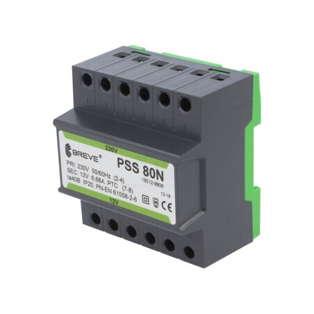 Transformator Alimentare 80VA 230V AC la 12V cu Bandă și Cleme | Electronic-mag.ro | Componente Electronice