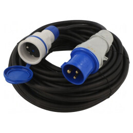 Prelungitor Alimentare 20m 16A Negru | Electronic-mag.ro | Componente Electronice