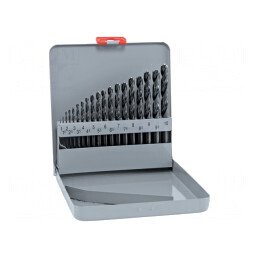Set Burghie Metal HSS 19 Bucăți Cutie Metalică | Electronic-mag.ro | Componente Electronice