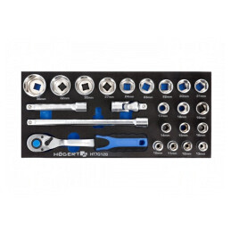 Set Chei Tubulare 23 Bucăți 1/2 HT7G128 | Electronic-mag.ro | Componente Electronice
