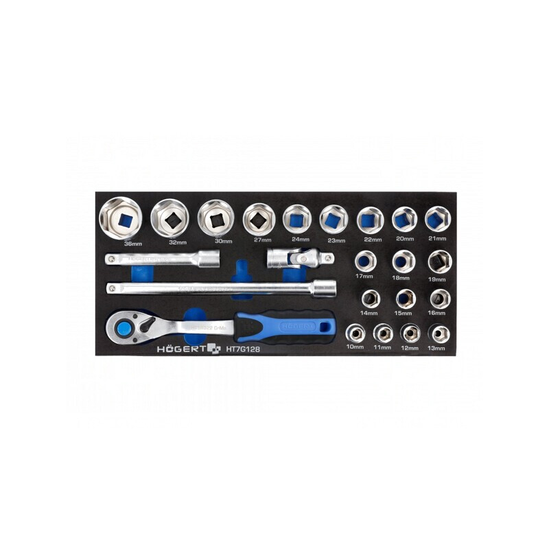 Set Chei Tubulare 23 Bucăți 1/2 HT7G128 | Electronic-mag.ro | Componente Electronice