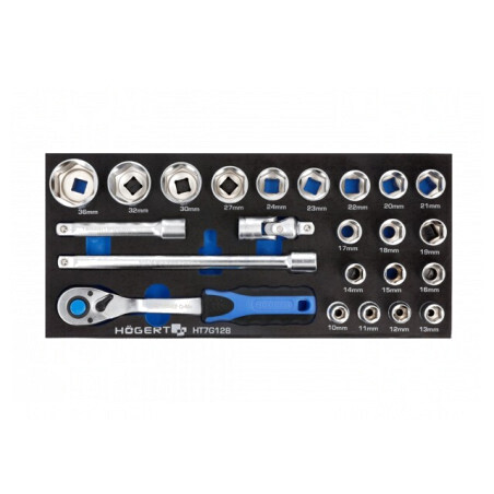 Set Chei Tubulare 23 Bucăți 1/2 HT7G128 | Electronic-mag.ro | Componente Electronice