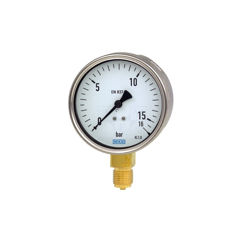 Manometru 0-2,5 bar 100mm IP54 G 1/2 B | Electronic-mag.ro | Componente Electronice