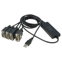 Convertor USB-RS232 | chipset FTDI/FT4232RL | 1,5m | USB 2.0 | DA-70159