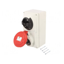 Conector Alimentare AC Trifazat 16A 400VAC IP44 | Electronic-mag.ro | Componente Electronice
