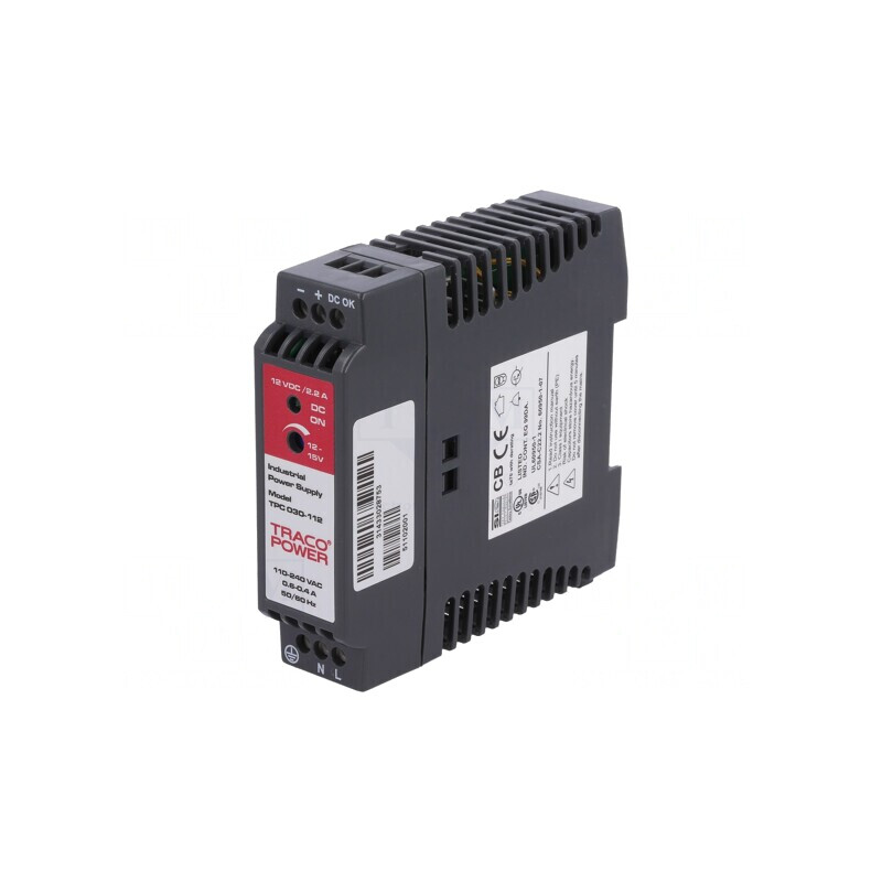 Alimentator Pulsatoriu pentru Șină DIN 26W 12V 2.2A | Electronic-mag.ro | Componente Electronice