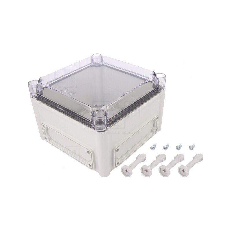 Carcasă montabilă pe perete 190x190x130mm gri EKHA 130 T | Electronic-mag.ro | Componente Electronice
