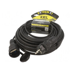 Prelungitor Alimentare 25m 16A Negru | Electronic-mag.ro | Componente Electronice