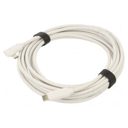 Cablu USB-C USB-C unghi 5m alb
