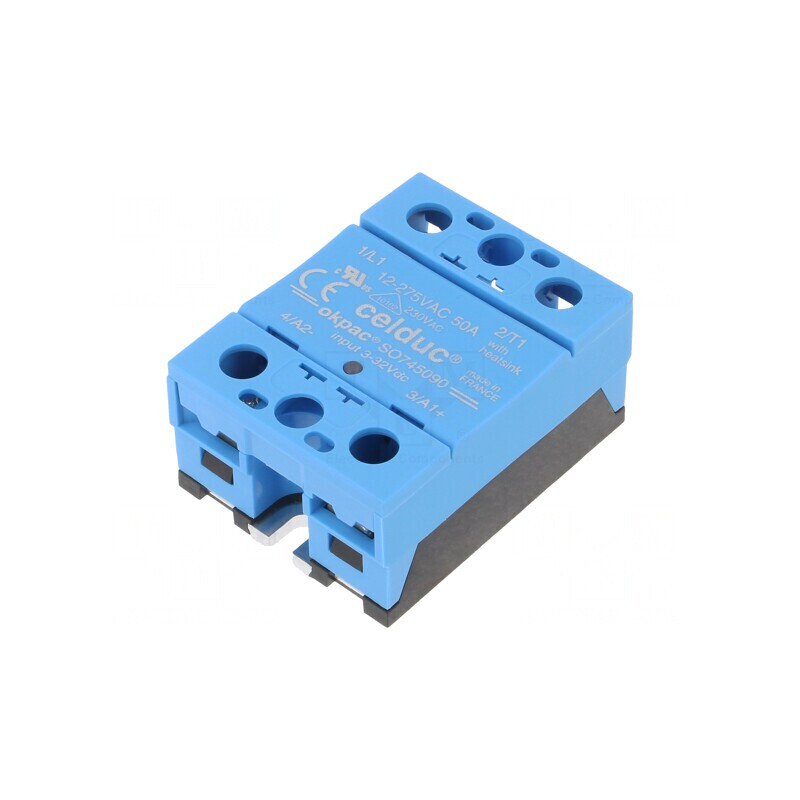 Releu Semiconductor 50A 1-Fazat 3-32VDC 12-275VAC | Electronic-mag.ro | Componente Electronice