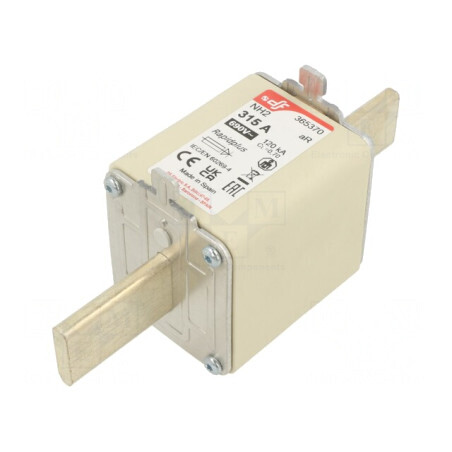 Siguranţă NH2 aR 315A 690VAC 550VDC Argintie | Electronic-mag.ro | Componente Electronice