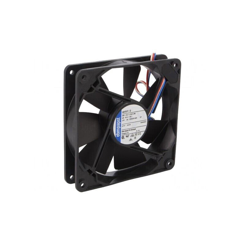 Ventilator axial 48V 119x119x25mm 170m3/h 43dBA cu bilă | Electronic-mag.ro | Componente Electronice