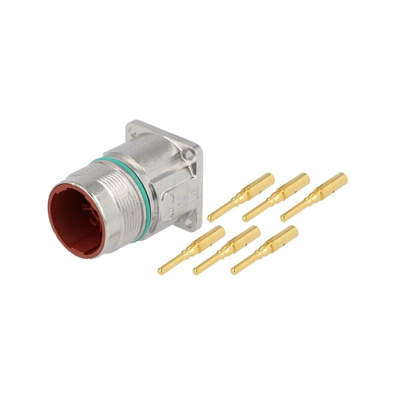 Conector M23 6 Pin Tată Crimpat Drept IP68 | Electronic-mag.ro | Componente Electronice