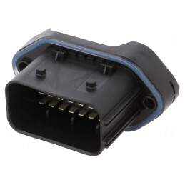 Conector: automotive | LEAVYSEAL | tată | soclu | PIN: 21 | neagră | THT | 1534238-1