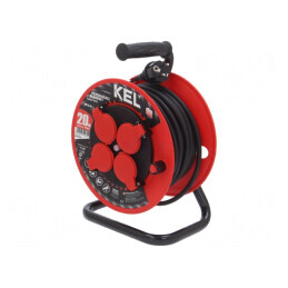 Prelungitor Bobinat 4 Prize Guma Negru 3x1,5mm2 | Electronic-mag.ro | Componente Electronice