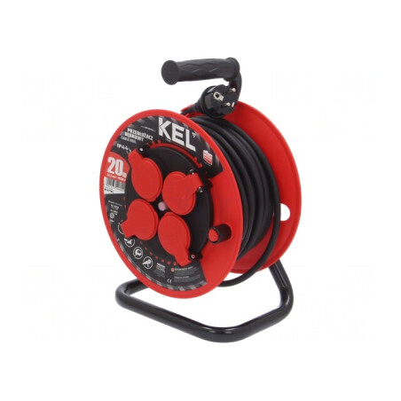 Prelungitor Bobinat 4 Prize Guma Negru 3x1,5mm2 | Electronic-mag.ro | Componente Electronice