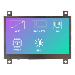 Afişaj TFT 4,3" 480x272 LED 106,3x68x6,85mm EVE3 | Electronic-mag.ro | Componente Electronice