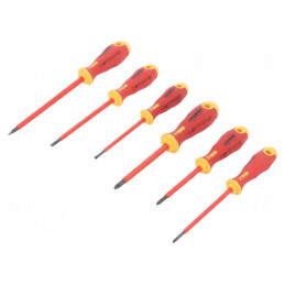 Kit Șurubelnițe Izolate ERGONIC 6 Buc. | Electronic-mag.ro | Componente Electronice