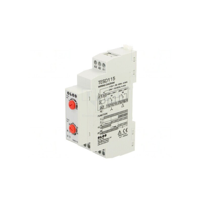 Timer Releu pentru Şină DIN, 1s-60s, 24VAC/115VAC/24VDC, IP40 | Electronic-mag.ro | Componente Electronice
